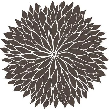 Abstract silhouette of a flower bud. Design element Stock Illustration