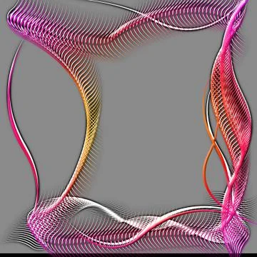 Abstract silhouette frame of wavy patterns Stock Illustration