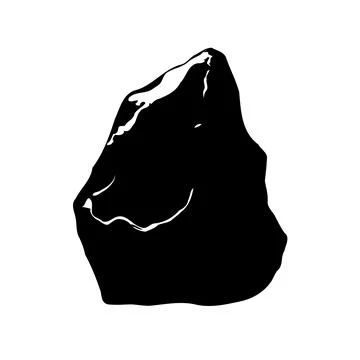 Abstract Silhouette of a Rock Formation Stock Illustration