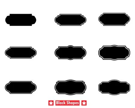 Abstract Silhouette Shape Set Clean and Contemporary Vector Graphics Stock Illustration