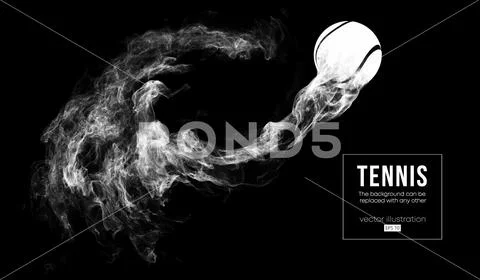 Abstract silhouette of a tennis ball Stock Illustration