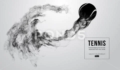 Abstract silhouette of a tennis ball Stock Illustration