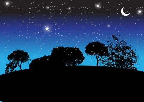 Abstract Silhouette Tree. Vector Illustration. Stock Illustration