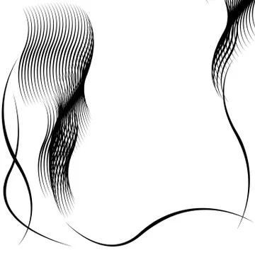 Abstract silhouette of wavy patterns 스톡 일러스트