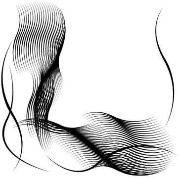 Abstract silhouette of wavy patterns Stock Illustration