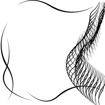 Abstract silhouette of wavy patterns Stock Illustration