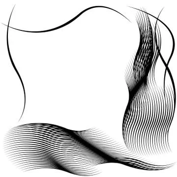 Abstract silhouette of wavy patterns Stock Illustration