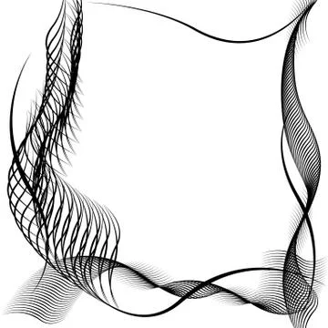 Abstract silhouette of wavy patterns Stock Illustration