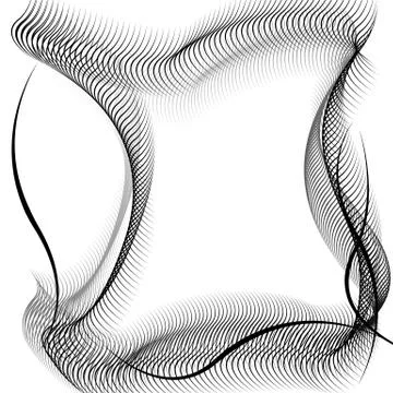 Abstract silhouette of wavy patterns Stock Illustration
