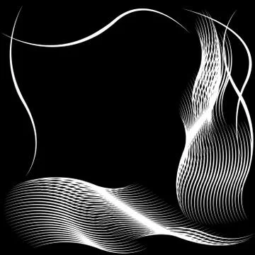 Abstract silhouette of wavy patterns Stock Illustration