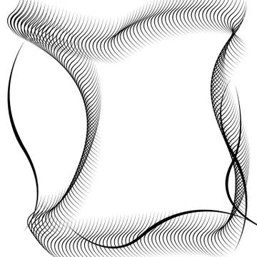 Abstract silhouette of wavy patterns Stock Illustration