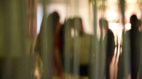 Abstract silhouettes dancing Dancing people and out-of-focus silhouettes 库存影片 152303900