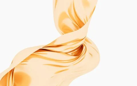 Abstract silk fabric design element, silk background, 3d rendering. Stock Illustration