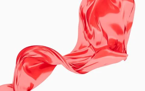 Abstract silk fabric design element, silk background, 3d rendering. Stock Illustration