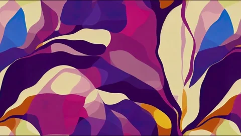 Abstract silk scarf animation.2d illustrated patch for print, fabric, scarf Stock Footage 220117778