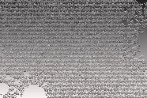 Abstract silver 3D backdrop graphic with wet splatter effect Stock Illustration