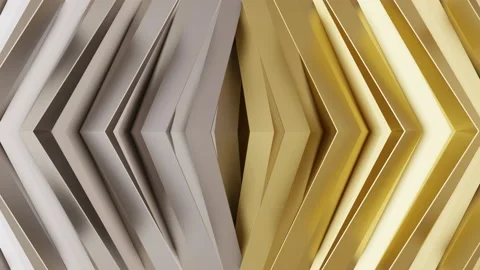 Abstract silver and gold rotating gears Stock Footage 199936805