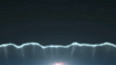 Abstract silver and light blue dots and lines wave scannig technology animation. Stock Footage 103018971