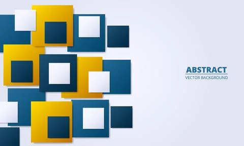 Abstract silver background with colored gradient square shapes. Light modern Stock Illustration