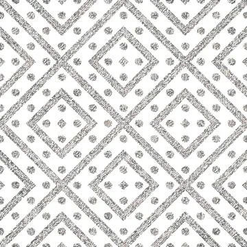 Abstract silver background of stripes and points Stock Illustration