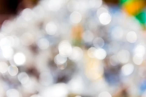 Abstract Silver bokeh texture for background Stock Photos