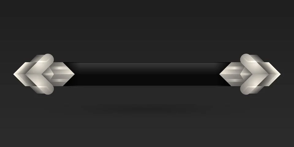 Abstract silver border lower third gui technology game title banner bar template Stock Illustration