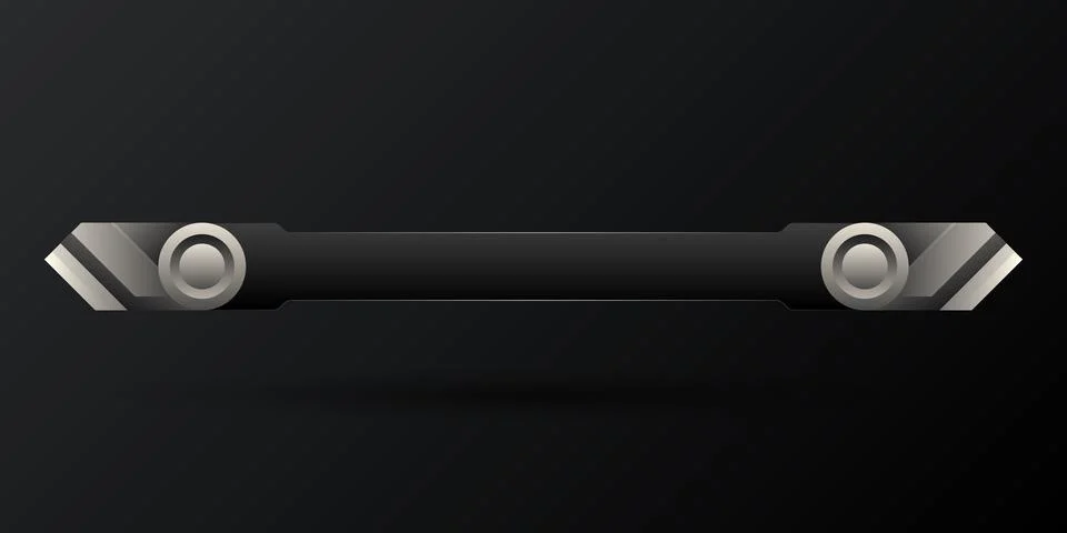 Abstract silver border lower third game gui screen title banner template Stock Illustration