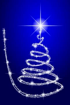 Abstract silver Christmas tree Stock Illustration