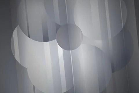 Abstract silver circles and lines on a gray background Stock Illustration