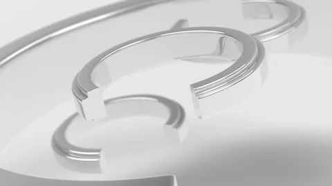 Abstract silver circles background loop Stock Footage 83178212