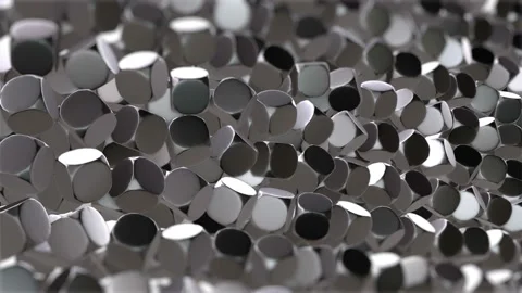Abstract silver cube geometric surface. Stock Footage 97943516