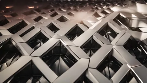 Abstract Silver Geometric Pattern Vídeos de archivo 284742157