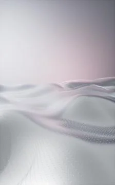 Abstract silver gray waves, smooth curves, gradient background. Minimalist .. Illustrazione stock