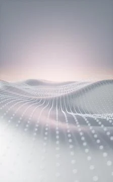Abstract silver gray waves, smooth curves, gradient background. Minimalist .. Illustrazione stock
