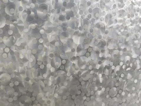 Abstract silver holographic texture with overlapping circles Stock Photos