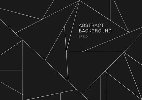 Abstract silver lines pattern on black background. Mosaic white and gray text Stock Illustration