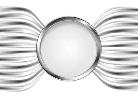 Abstract silver metal vector background Stock Illustration