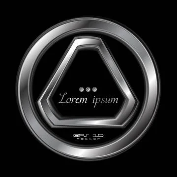 Abstract silver metallic shape. Vector logo eps 10 Abstract silver metalli... Stock Photos