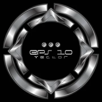 Abstract silver metallic shape. Vector logo eps 10 Abstract silver metalli... Stock Photos