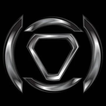 Abstract silver metallic shape. Vector logo eps 10 Abstract silver metalli... Foto stock