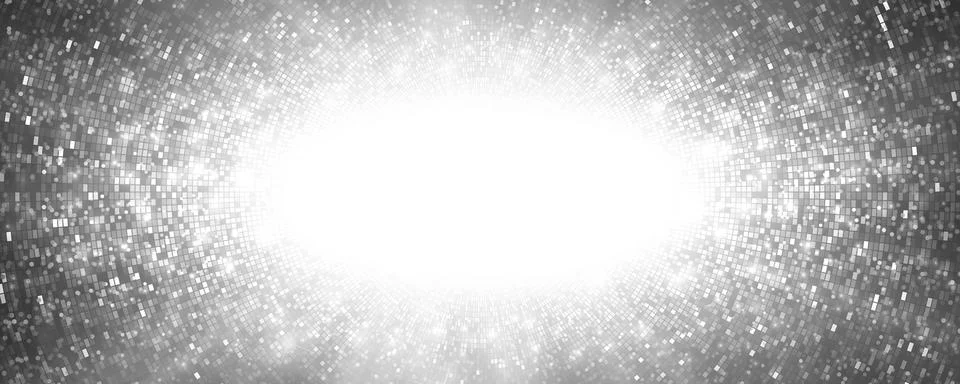 Abstract silver mosaic disco sequin pattern. Luxurious grey glittering halftone 스톡 일러스트