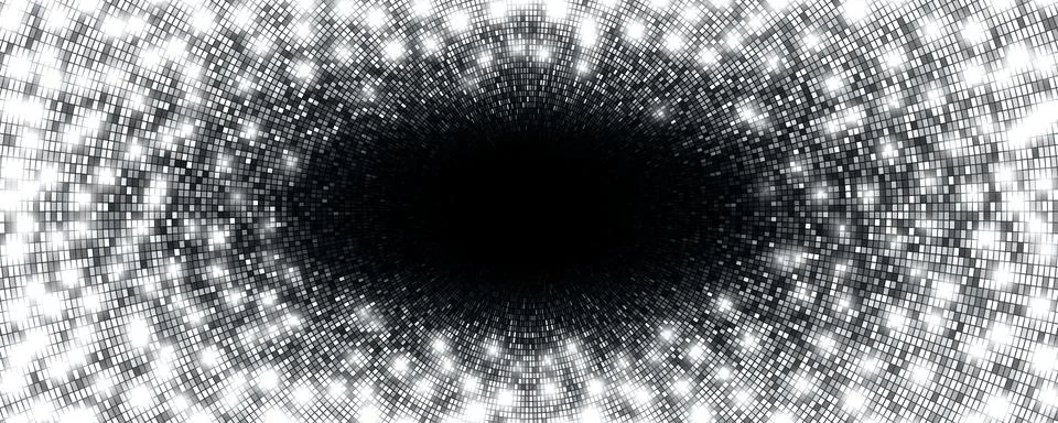Abstract silver mosaic disco sequin pattern. Luxurious grey glittering halftone Stock Illustration