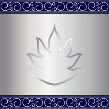 Abstract silver plate background with vignettes Stock Illustration