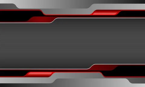 Abstract silver red black line cyber futuristic technology creative design Stock Illustration
