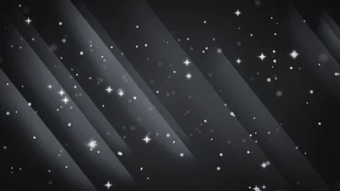 Abstract silver sparkles flowing over diagonal glowing stripes Stock Footage 332708069
