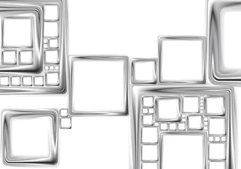 Abstract silver squares vector tech design Abstract silver squares vector ... Stock Photos