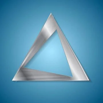 Abstract silver triangle logo design Abstract silver triangle logo vector ... Stock Photos