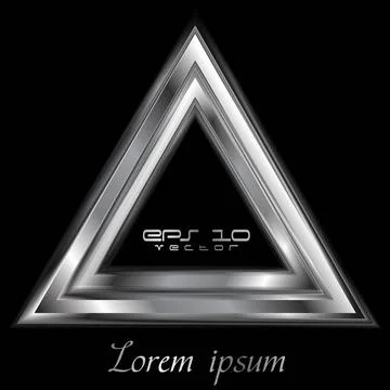 Abstract silver triangle shape. Vector logo eps 10 Abstract silver triangl... Stock Photos