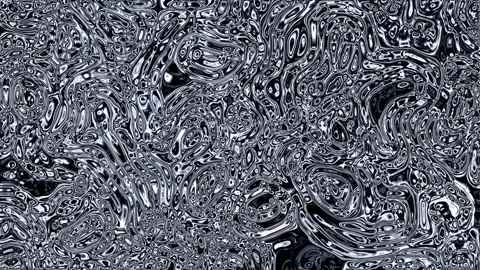 Abstract silver waves ripple across dark void Video stock 330713967