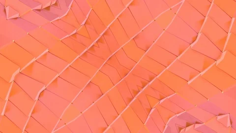 Abstract simple 3D background in orange gradient color, low poly style as modern Video stock 82822754